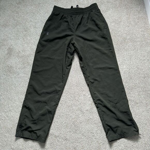 Under armour Other - Under Armour Mens L HeatGear Loose Fit Wide Leg Windbreaker Pants Olive Green